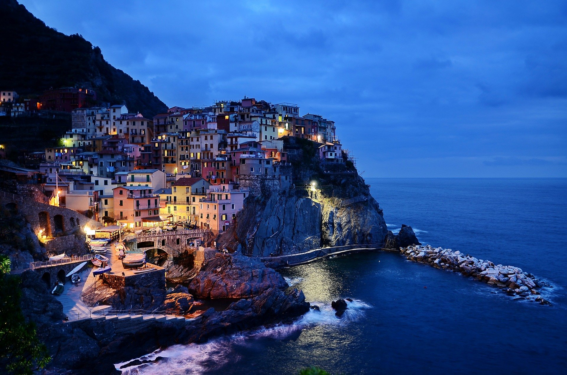 View of Italy's sea side coast