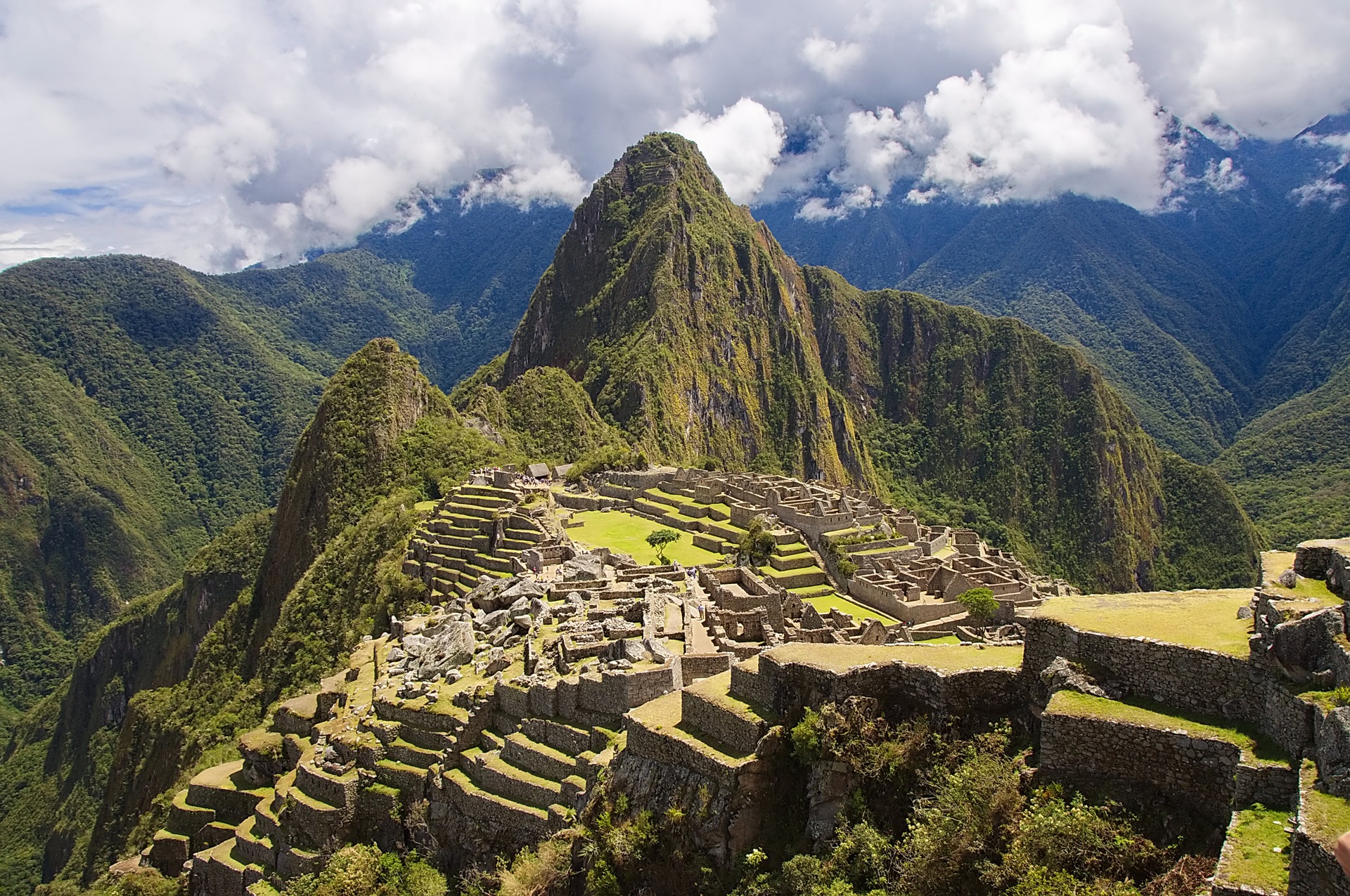 View of Machu Pichu's ruins