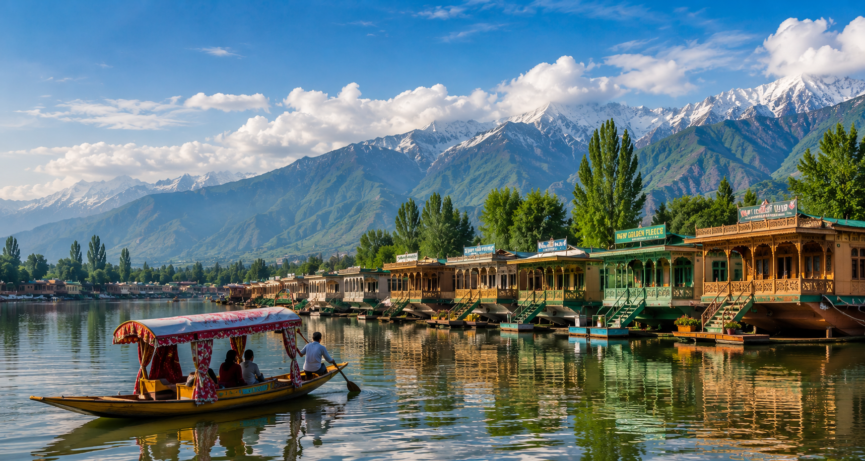 Dal Lake and houseboats